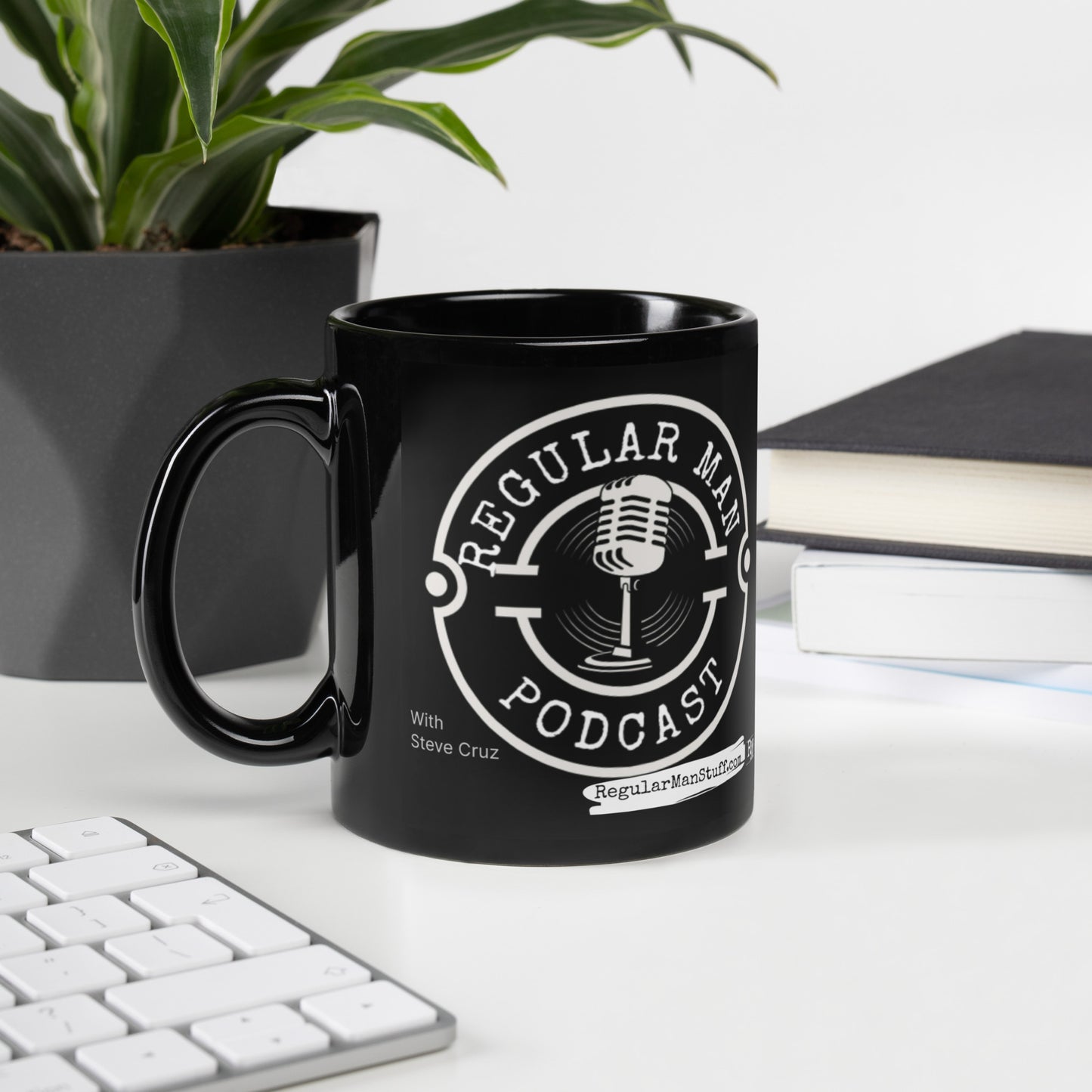 Podcast Black Glossy Mug