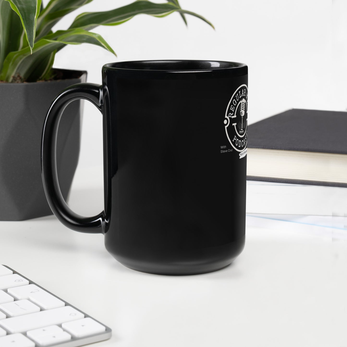 Podcast Black Glossy Mug