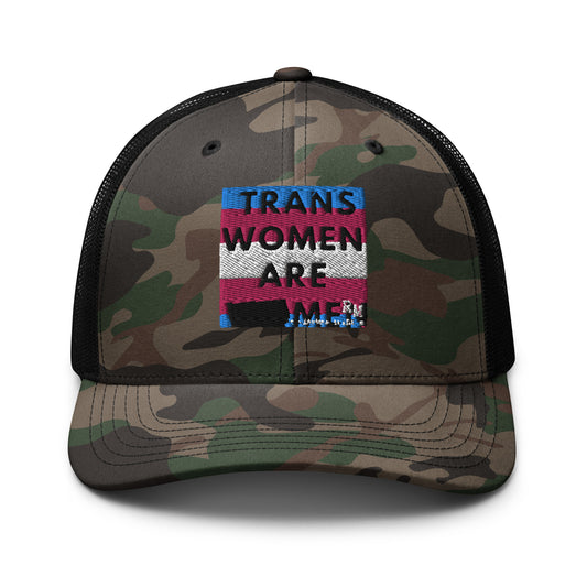 Trans Women are Men Camouflage trucker hat