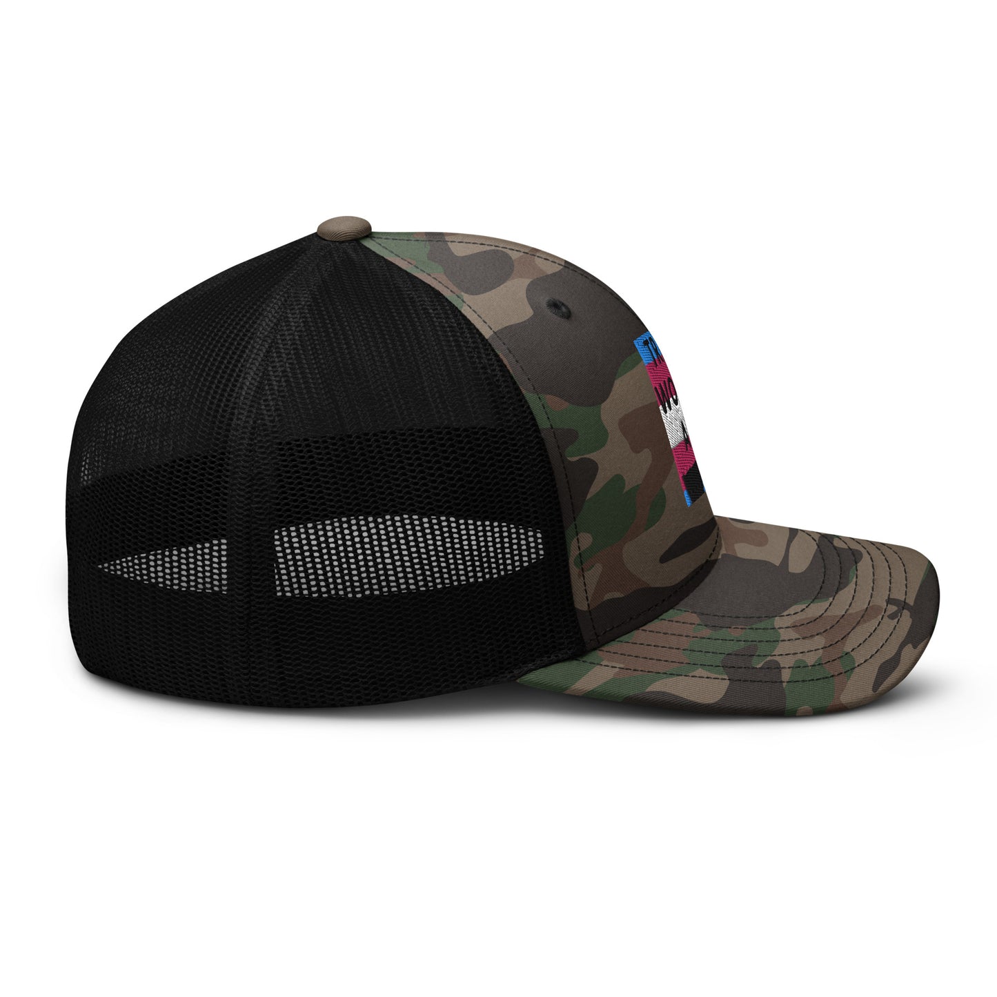 Trans Women are Men Camouflage trucker hat