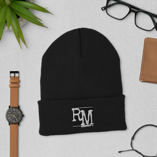 RM Embroidered Cuffed Beanie