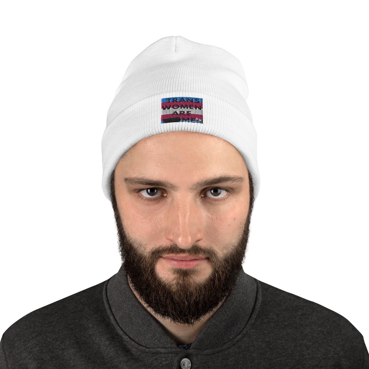 Trans Women are Men Embroidered Beanie