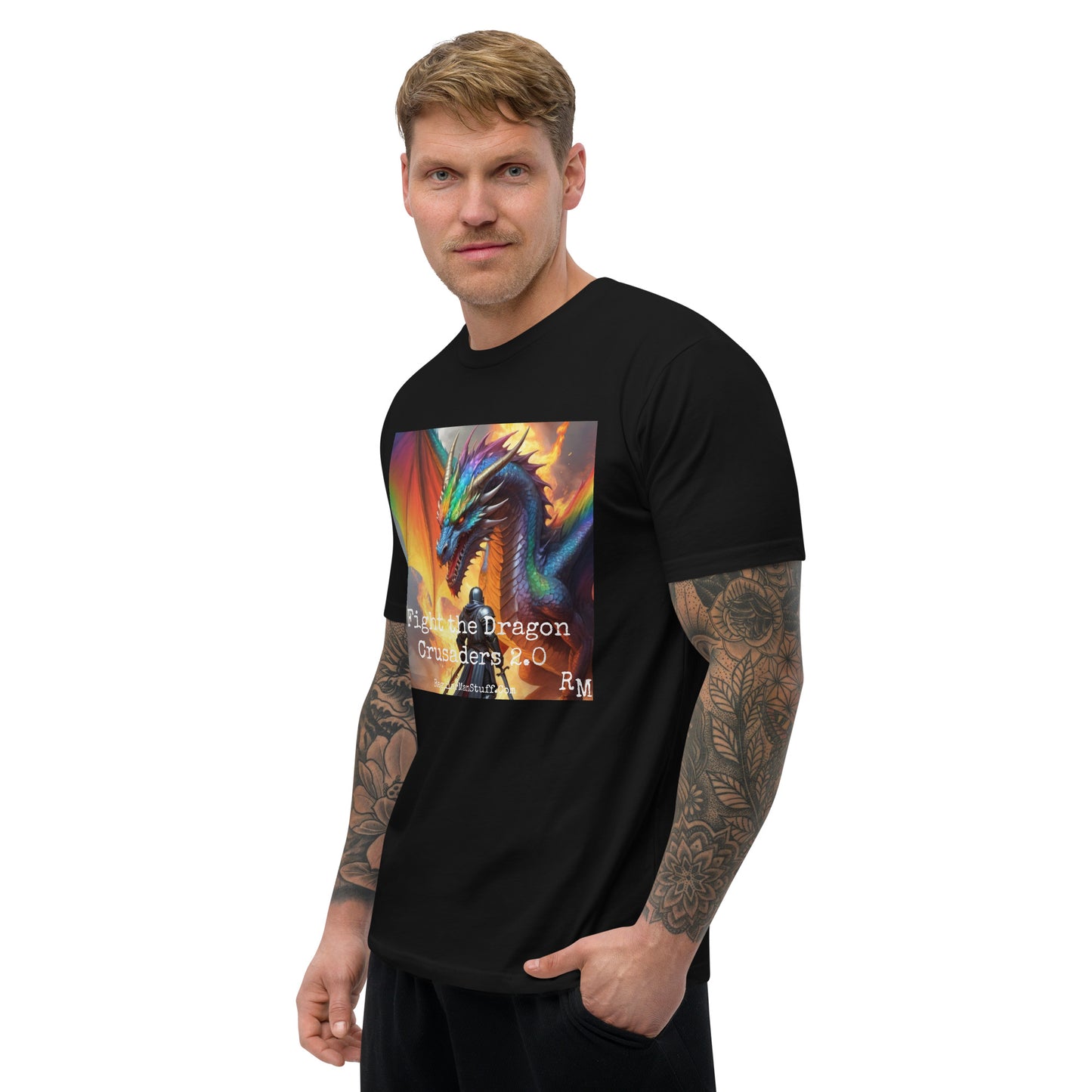 Fight the Dragon Men's Fitted S/S T-shirt