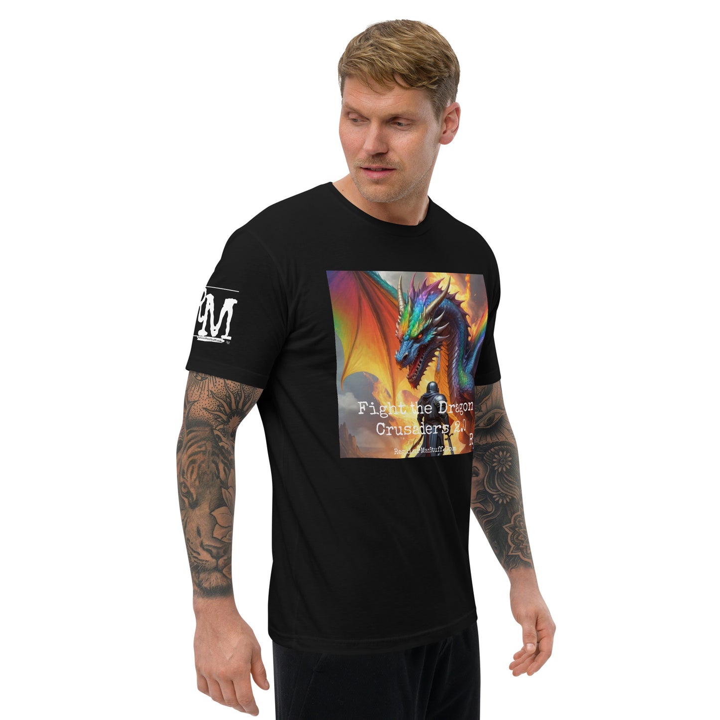 Fight the Dragon Men's Fitted S/S T-shirt