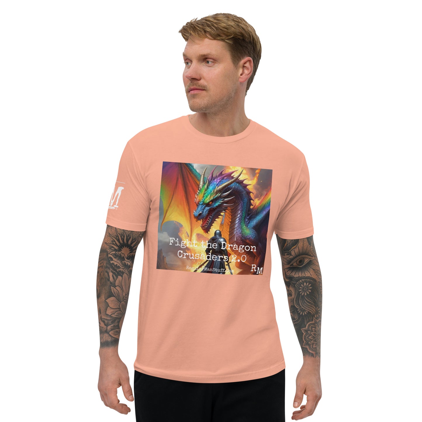 Fight the Dragon Men's Fitted S/S T-shirt