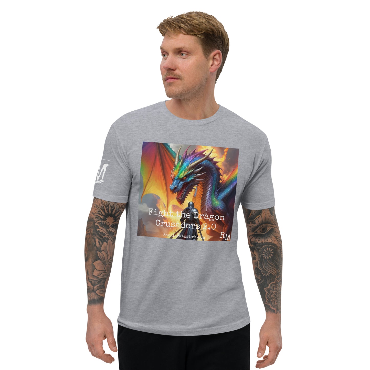 Fight the Dragon Men's Fitted S/S T-shirt