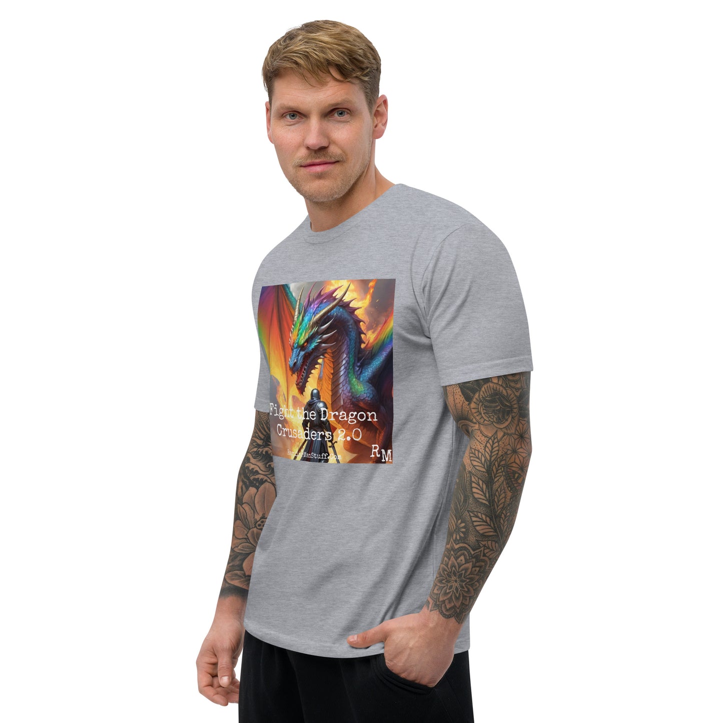 Fight the Dragon Men's Fitted S/S T-shirt