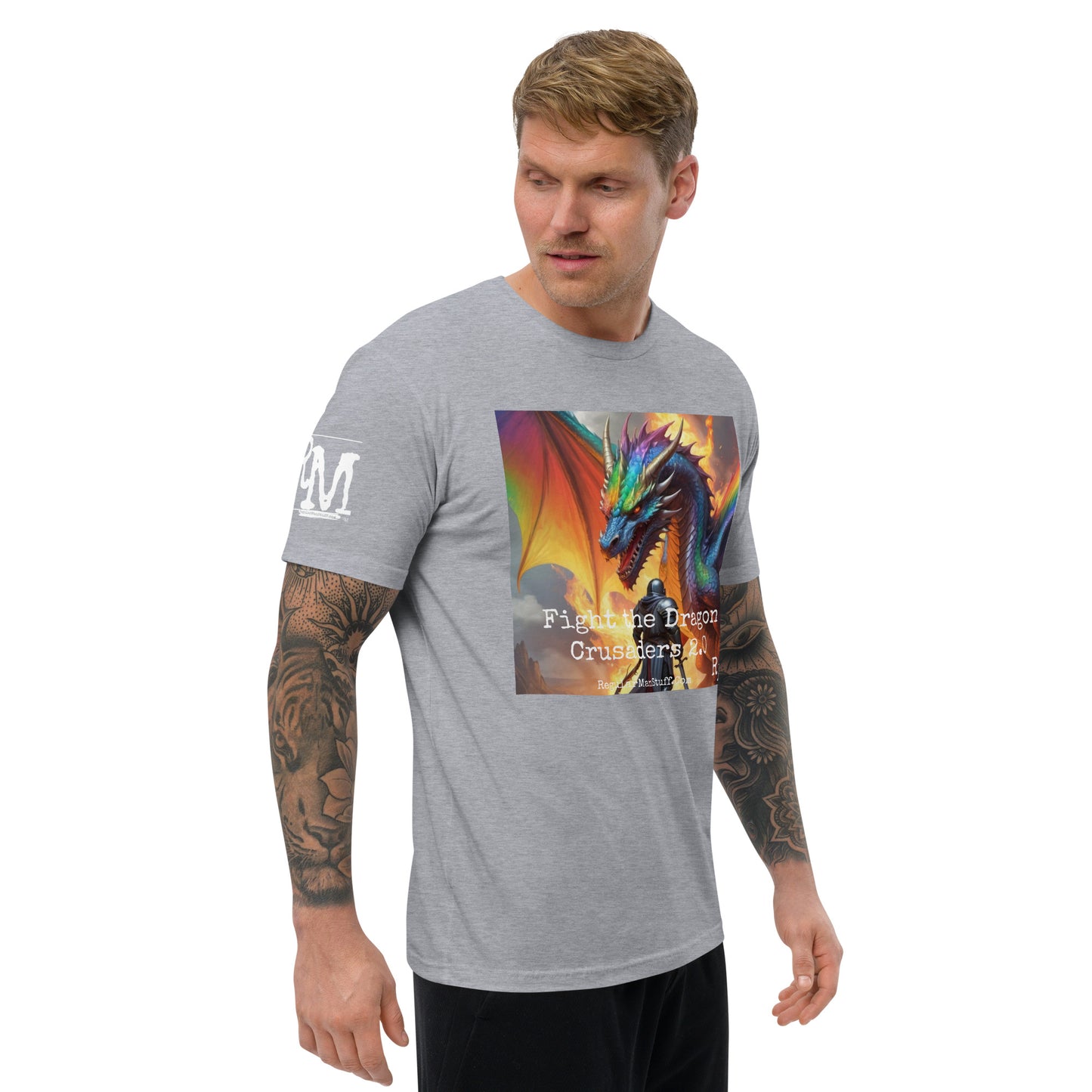 Fight the Dragon Men's Fitted S/S T-shirt