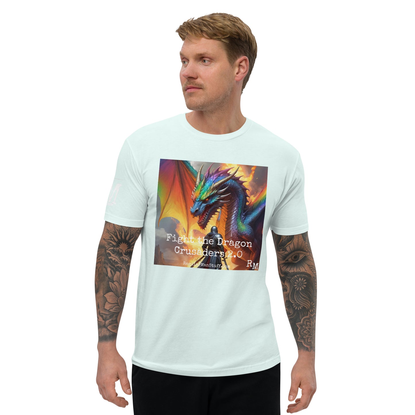 Fight the Dragon Men's Fitted S/S T-shirt