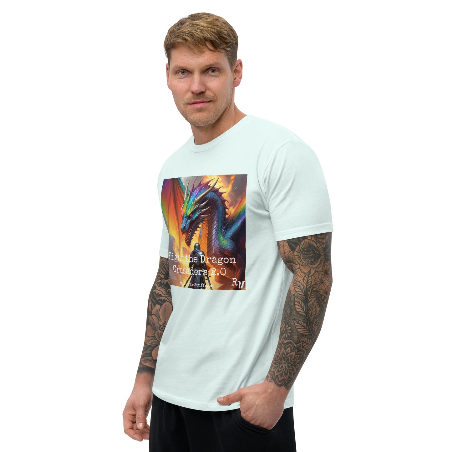 Fight the Dragon Men's Fitted S/S T-shirt