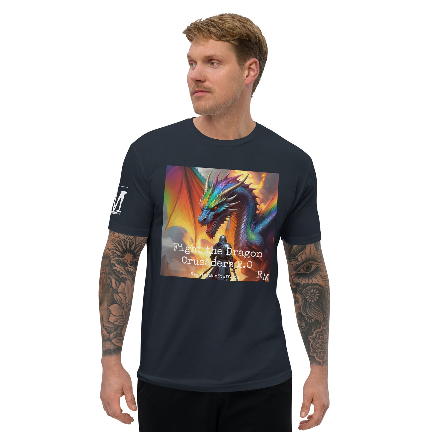 Fight the Dragon Men's Fitted S/S T-shirt