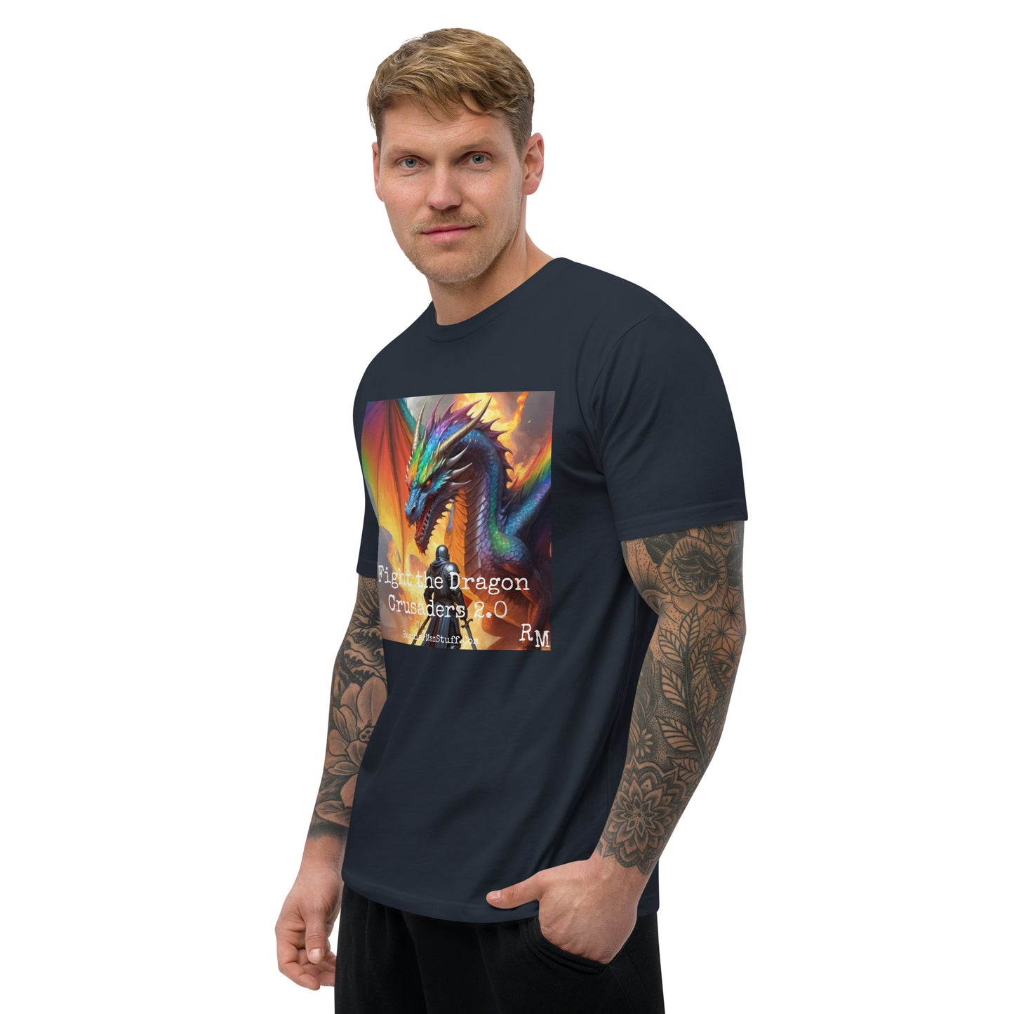 Fight the Dragon Men's Fitted S/S T-shirt