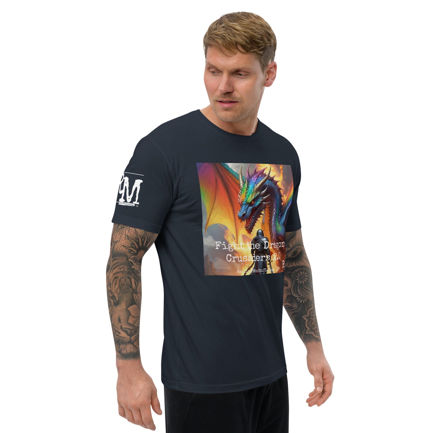 Fight the Dragon Men's Fitted S/S T-shirt