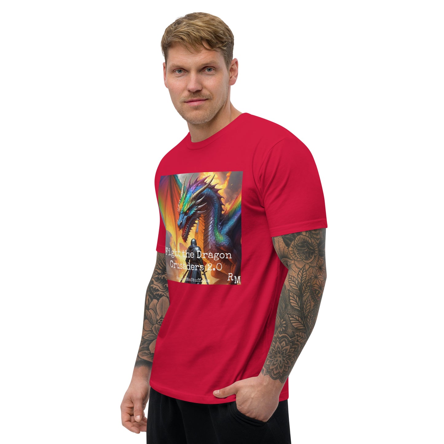 Fight the Dragon Men's Fitted S/S T-shirt