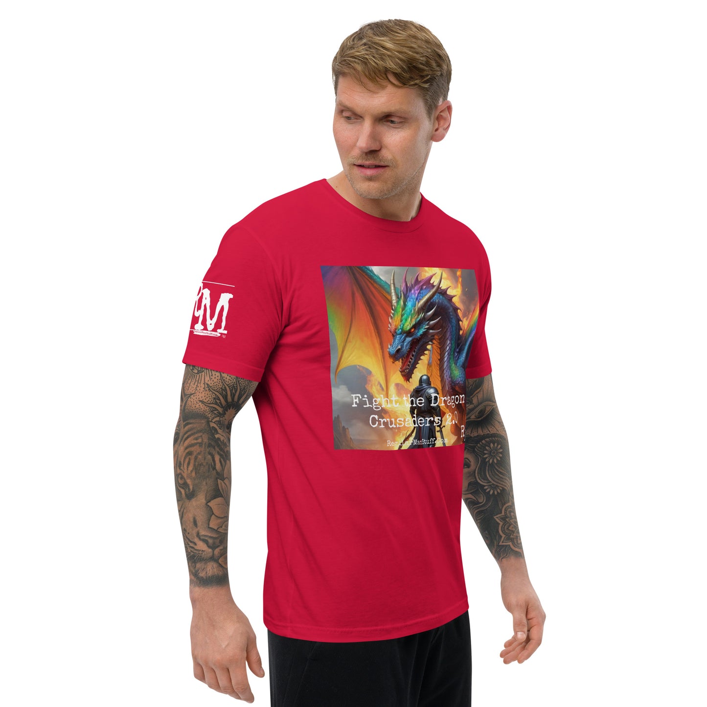 Fight the Dragon Men's Fitted S/S T-shirt