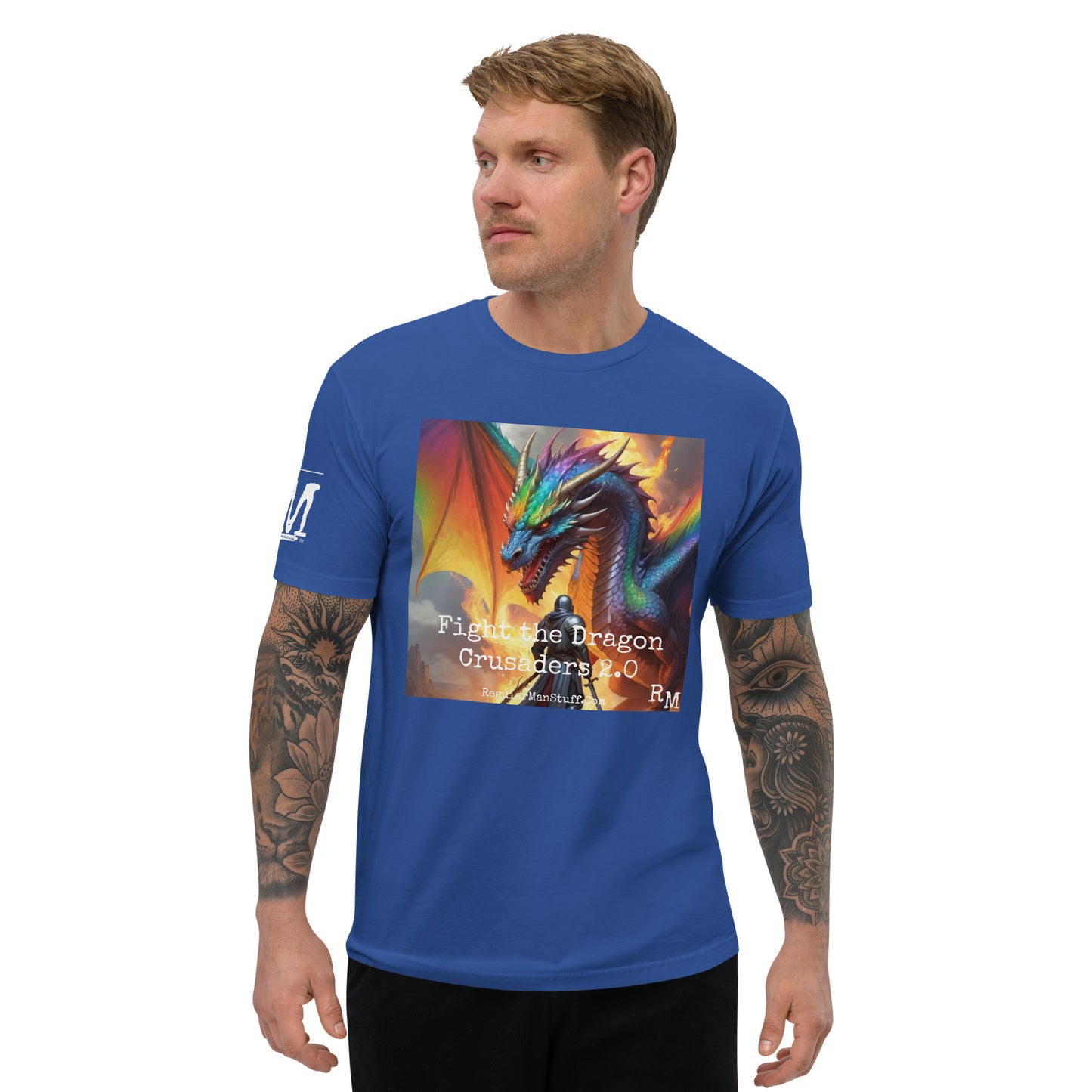 Fight the Dragon Men's Fitted S/S T-shirt