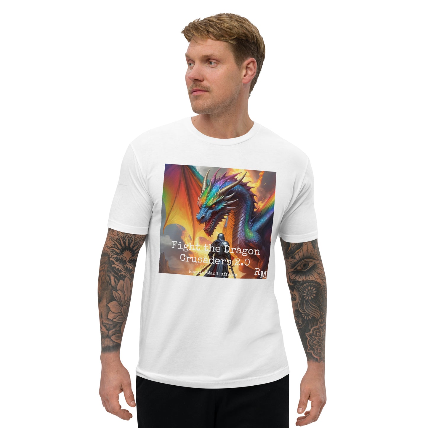 Fight the Dragon Men's Fitted S/S T-shirt