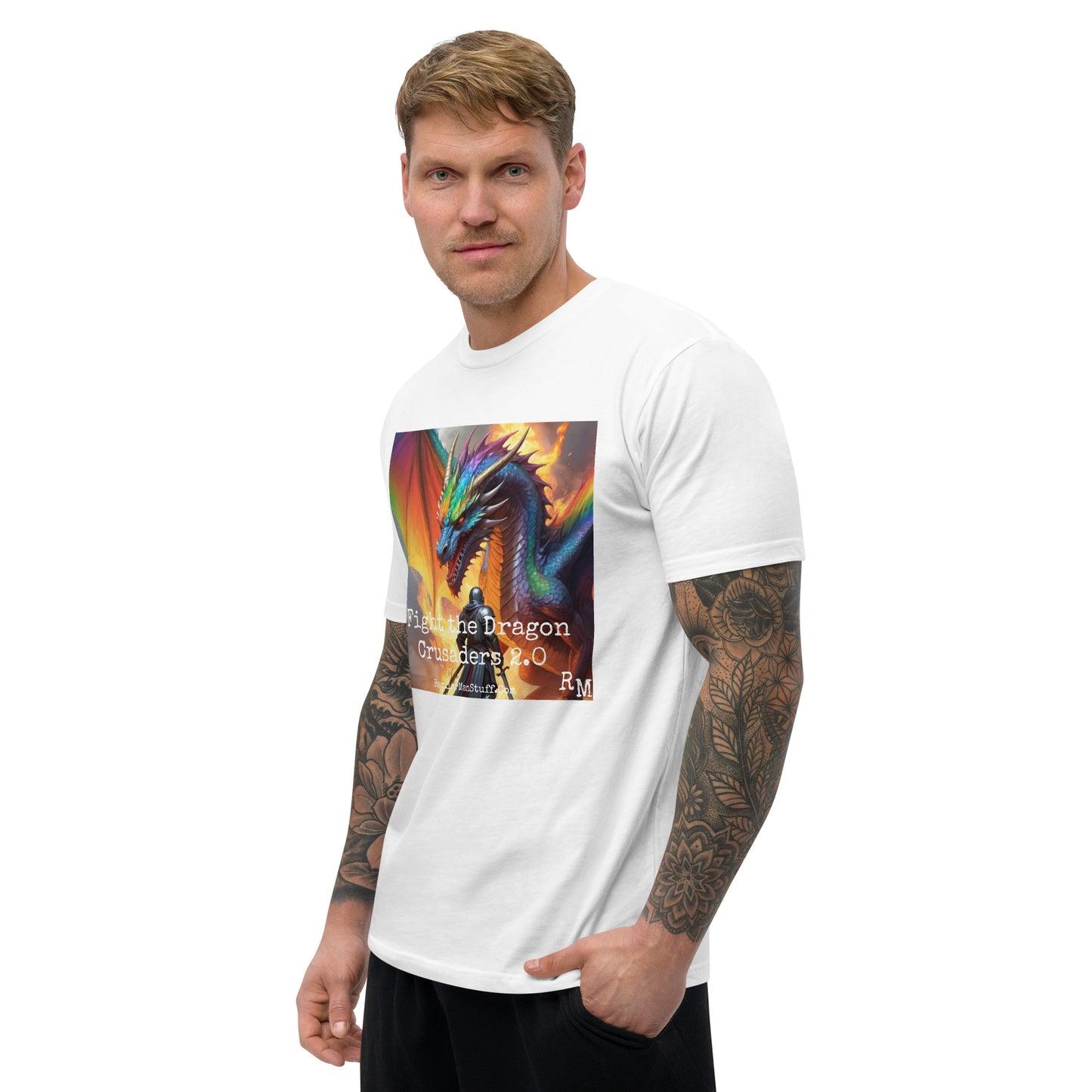 Fight the Dragon Men's Fitted S/S T-shirt