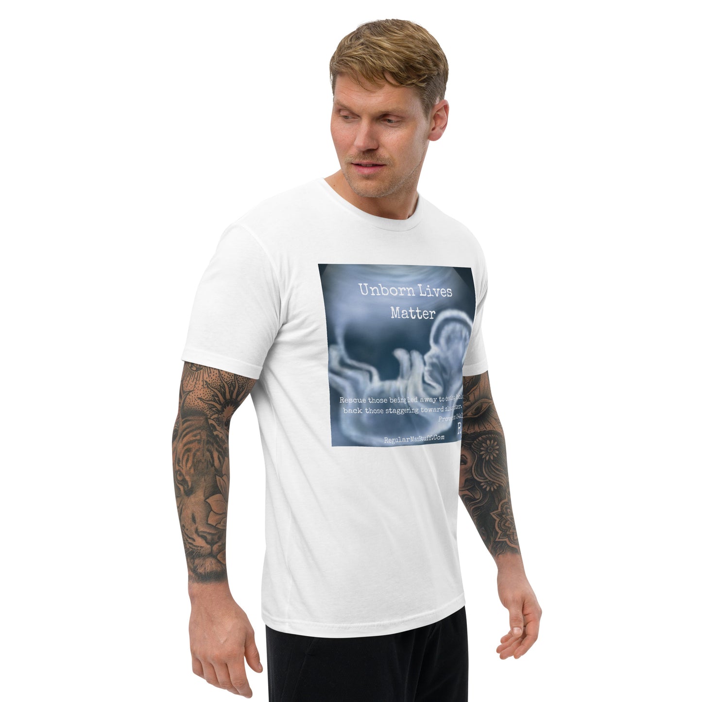 Unborn Lives Matter Men's Fitted S/S T-shirt