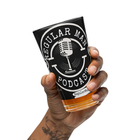 Podcast Shaker pint glass (pounder)